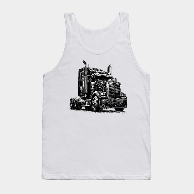 Truck Tractor Tank Top by Vehicles-Art